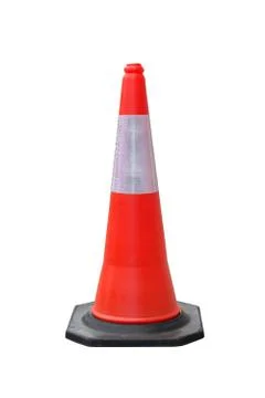 Traffic cones isolate with clipping path Stock Photos