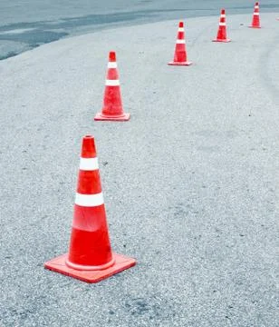 Traffic cones Fotos de archivo