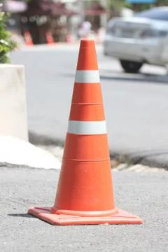 Traffic cones. Stock Photos