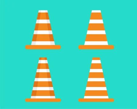 Traffic cones, safety first, vector design イラスト素材