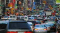 Traffic on congested busy New York City street HD Footage