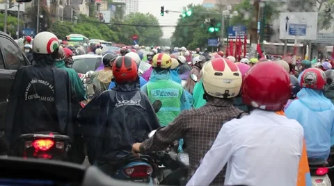 Traffic congestion in asean Stock Footage 56080354