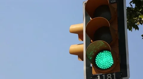 Traffic control: green and red light traffic rules Stock Footage 67834886