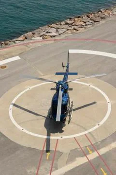 Traffic control helicopter Stock Photos