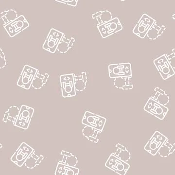 Traffic control line vector seamless pattern flat Stock Illustration
