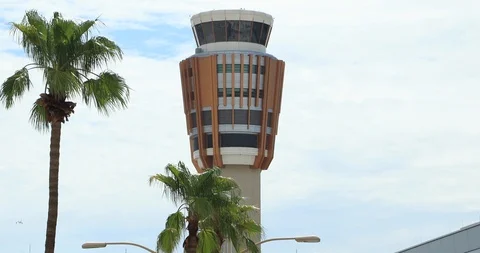 Traffic Control Tower Stock Footage 98573331