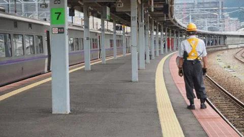 Traffic Control at train station. Stock Photos