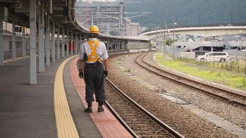 Traffic Control at train station. Foto stock