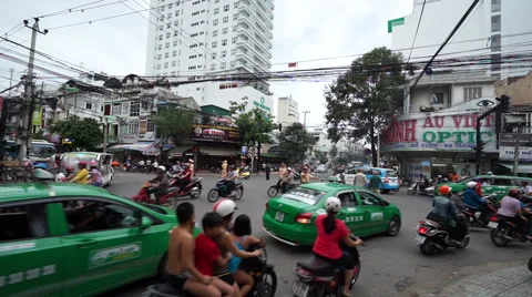 Traffic controllers are standing in middle of the crossroad and controlling a Stock Footage 67430001