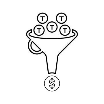 Traffic Conversion icon. Line, outline design. Stock Illustration