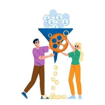 Traffic conversion rate optimization cro vector Illustrazione stock