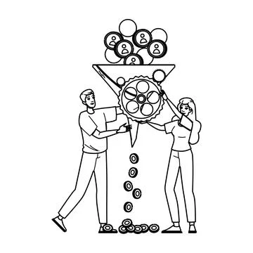 Traffic conversion rate optimization cro vector Stock Illustration