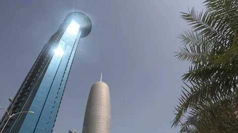 Traffic in the Corniche in Doha, Qatar Stock Footage 67573612