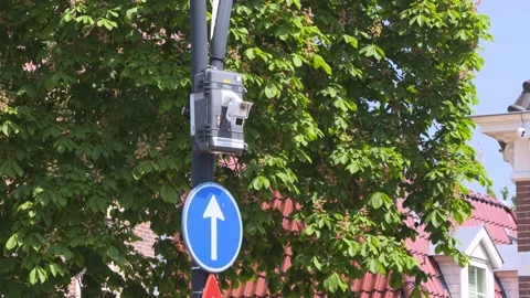 Traffic counting camera on roadside Stock-Footage 243068362