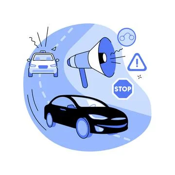 Traffic crime abstract concept vector illustration. Stock Illustration