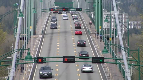 Traffic crossing on bridge Stockbeeldmateriaal 44858691