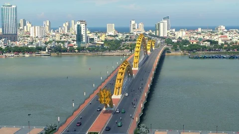 Traffic Crossing the Dragon bridge in Stock Video Pond5