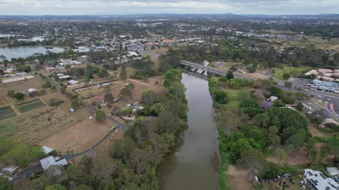 Traffic Crossing Logan River Via Larry Storey Bridge In Waterford, Stock Footage 260292079