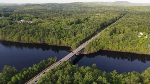 Traffic crossing the river 5-19-26 Stock-Footage 335690386