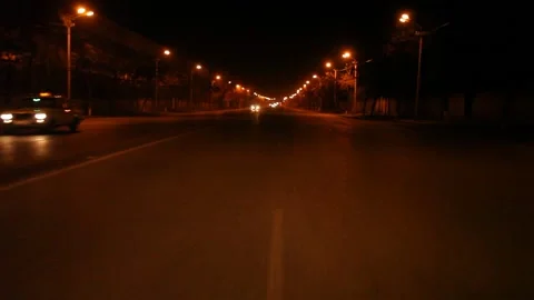 Traffic in the dark 3 Video stock 327867803