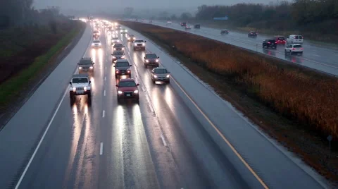 Traffic Darker Timelapse Video stock 43014736