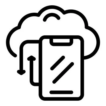 Traffic data storage icon outline vector. Computing technology 스톡 일러스트