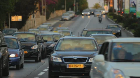 Traffic day close shot Stock Footage 30235469