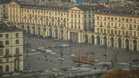 Traffic Day in Turin Stock Footage 69710313