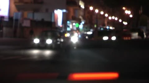 Traffic. Defocused. Видео 10076851