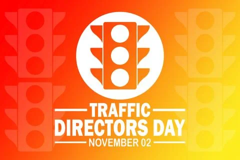 Traffic Directors Day Vector Template Design Illustration Illustrazione stock