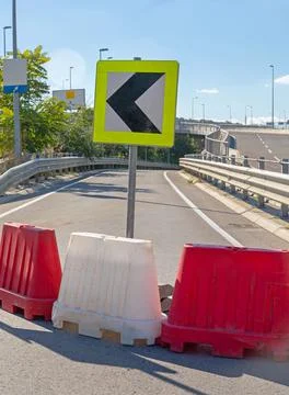 Traffic Diversion Arrow Stock Photos