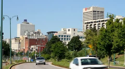 Traffic Downtown Memphis Stock-Footage 11283463