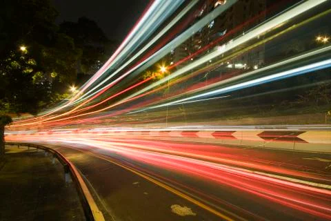 Traffic in downtown. Stock Photos