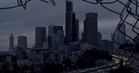 Traffic in downtown Seattle Video stock 83182363
