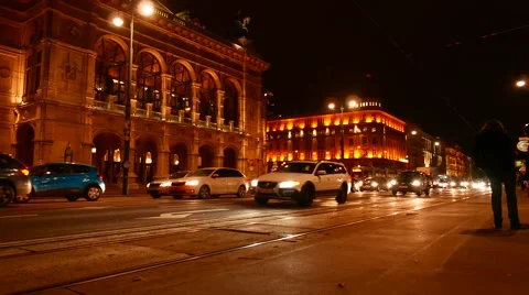 Traffic in downtown Vienna Stock Footage 63274828