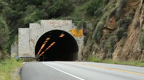 Traffic Driving Through Tunnel HD Stock Footage 18185584