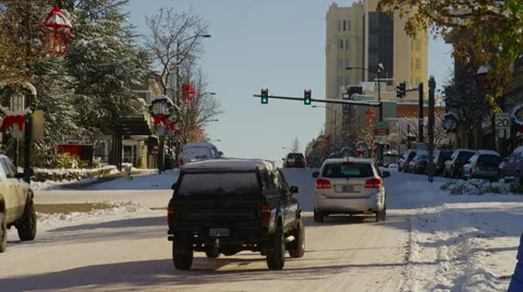 Traffic During Christmas Time Stock Footage 35330277