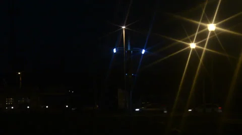 Traffic during the night Stock Footage 39762935