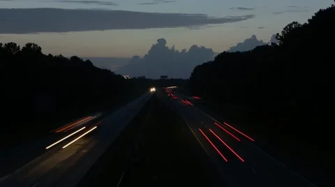 Traffic during sunrise Stock Footage 42109666