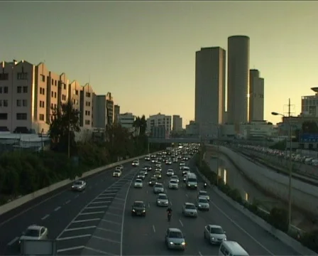 Traffic at dusk Stock Footage 474500
