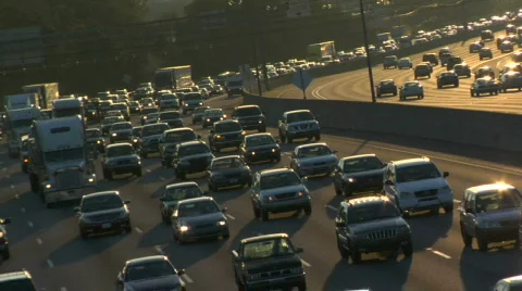 Traffic at dusk Stock Footage 845145