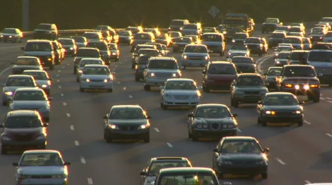 Traffic at dusk Stock Footage 845150