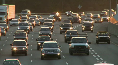 Traffic at dusk Stock-Footage 845306