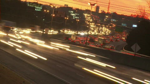 Traffic at dusk Stock Footage 845310