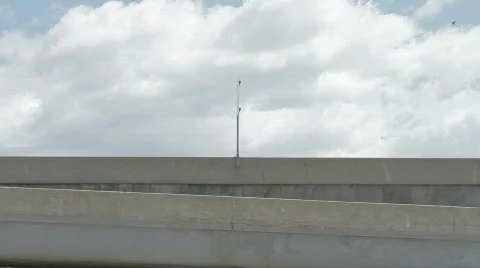 Traffic on elevated highway 2 Stock Footage 702608