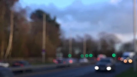 Traffic in the evening with lights time lapse 4K Video stock 102630599