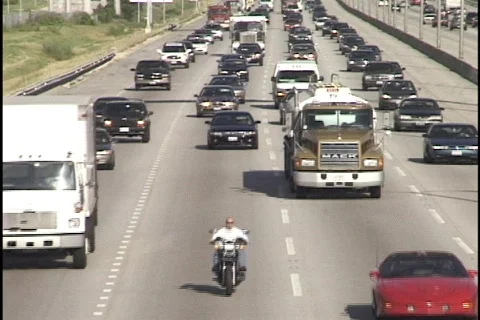 Traffic on Expressway Stock Footage 298642