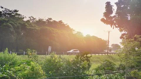 Traffic flow on the freeway Stock Photos