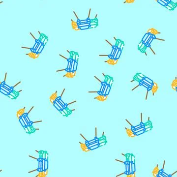 Traffic flow highway road vector seamless pattern Stock Illustration