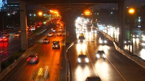 Traffic flow on main road 2 Stock Footage 36044911